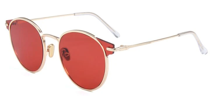Metal Red Ocean Lens Sunglasses